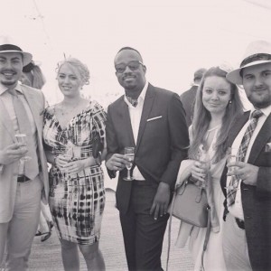 Starting from left, Alex Mills, Danielle Howell, Richie Shannon, Miss Squiggles and Tom Roberts  